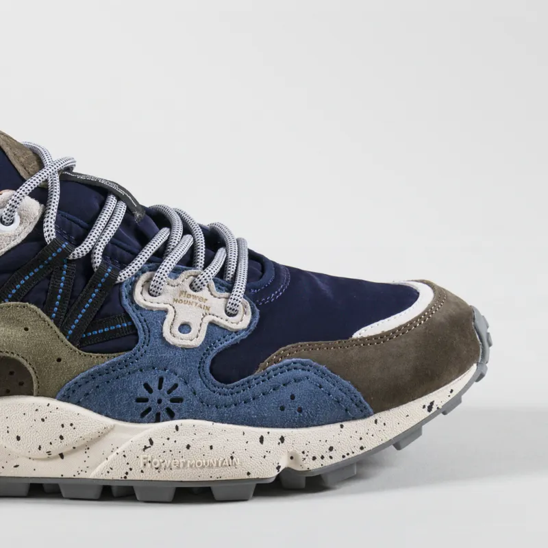 Flower Mountain Yamano 3 Shoes Light Brown Light Blue Violet Suede Nylon-5