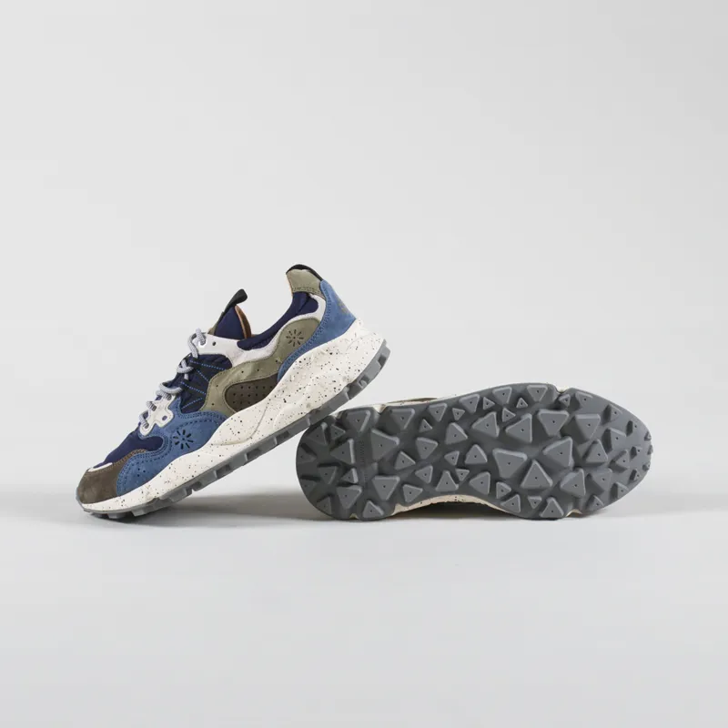 Flower Mountain Yamano 3 Shoes Light Brown Light Blue Violet Suede Nylon-3