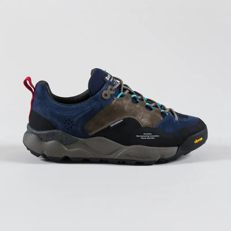 Flower Mountain x Barbour Back Country Shoes Navy Olive-2