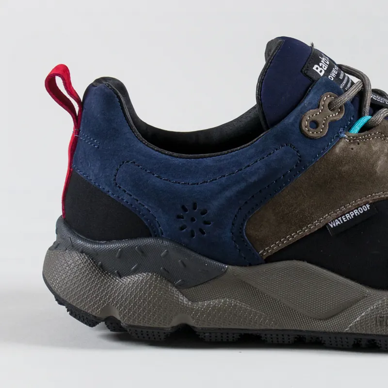 Flower Mountain x Barbour Back Country Shoes Navy Olive-5
