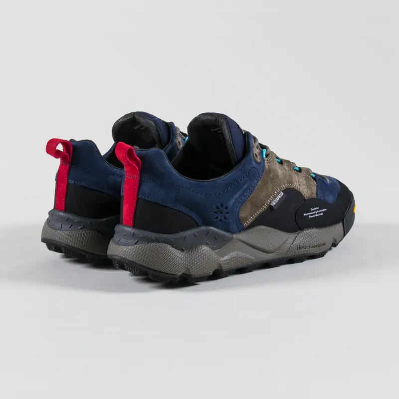 Flower Mountain x Barbour Back Country Shoes Navy Olive-1