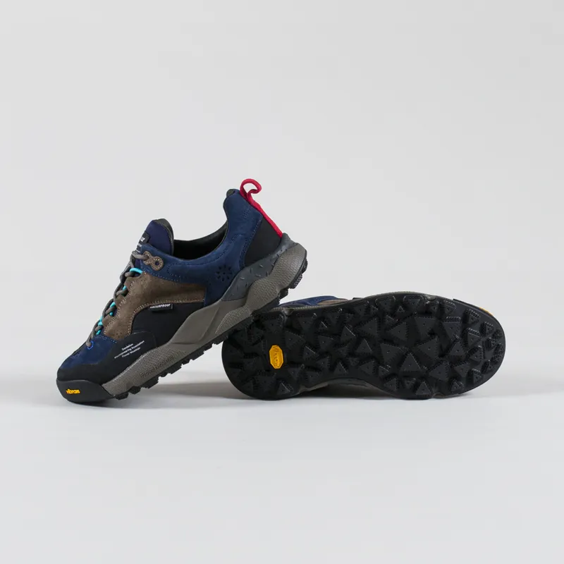Flower Mountain x Barbour Back Country Shoes Navy Olive-3