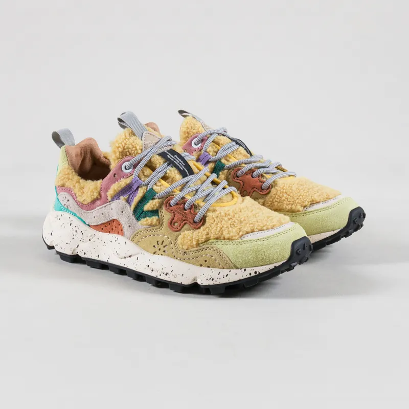 Flower Mountain Womens Yamano 3 Shoes Verdino Cream Yellow Teddy