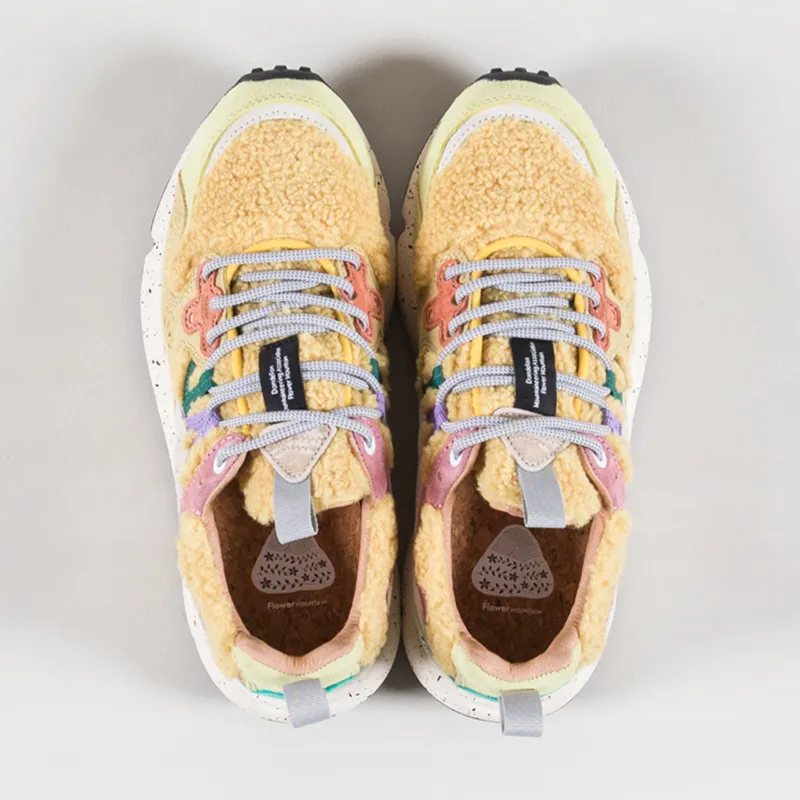 Flower Mountain Womens Yamano 3 Shoes Verdino Cream Yellow Teddy-6