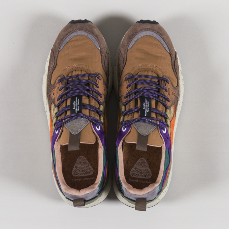 Flower Mountain Yamano 3 Shoes Taupe Beige Zucca Suede Nylon-6