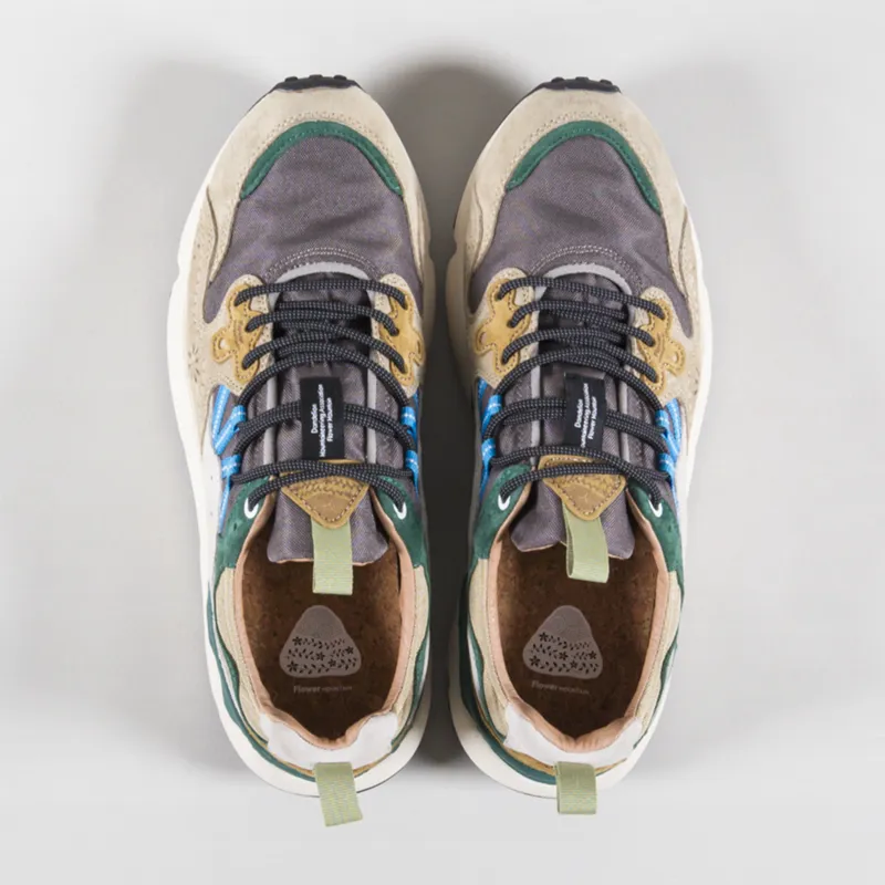 Flower Mountain Yamano 3 Shoes Taupe White Green Cordura-6