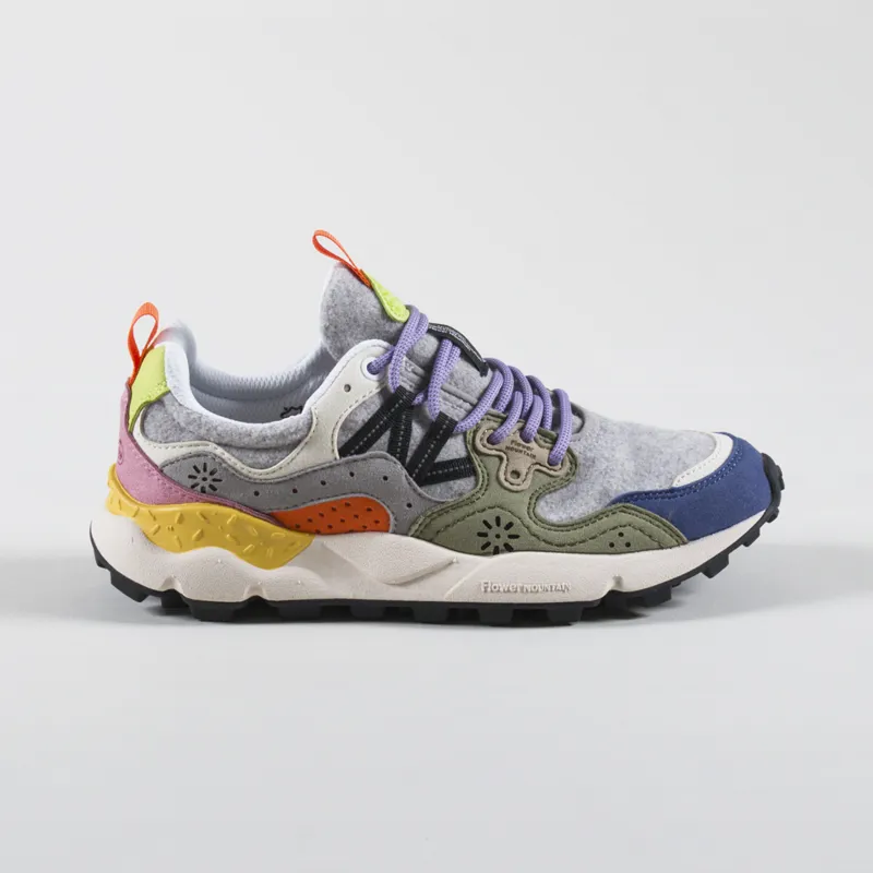Flower Mountain Womens Yamano 3 Shoes Grey Multi Eco Suede-2