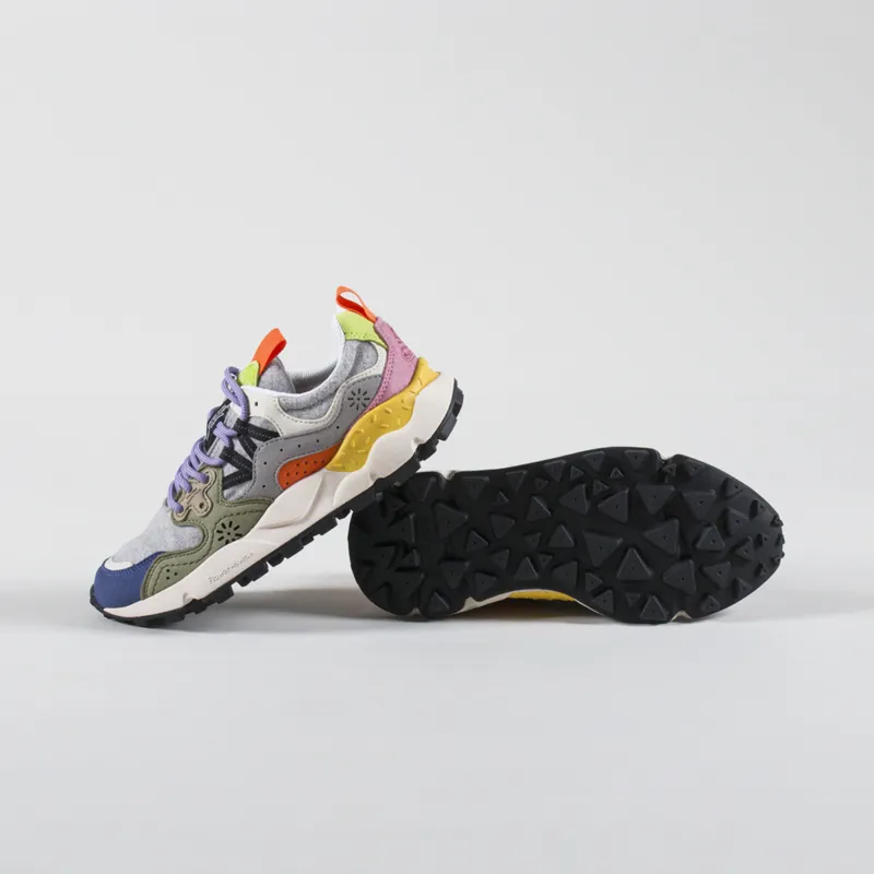 Flower Mountain Womens Yamano 3 Shoes Grey Multi Eco Suede-3