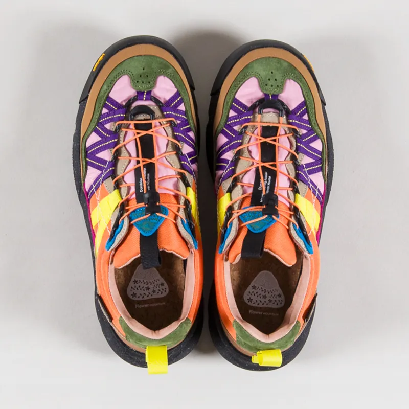 Flower Mountain Womens Iwano 2 Shoes Cognac Fuchsia Orange-6