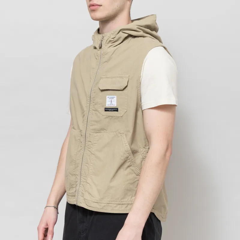 Roy Rogers Workwear x Engineered Garments Hooded Field Vest Khaki-1