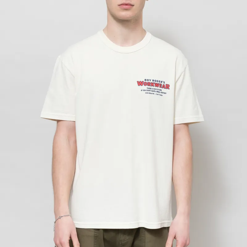 Roy Rogers Workwear Logo T Shirt Butter-1