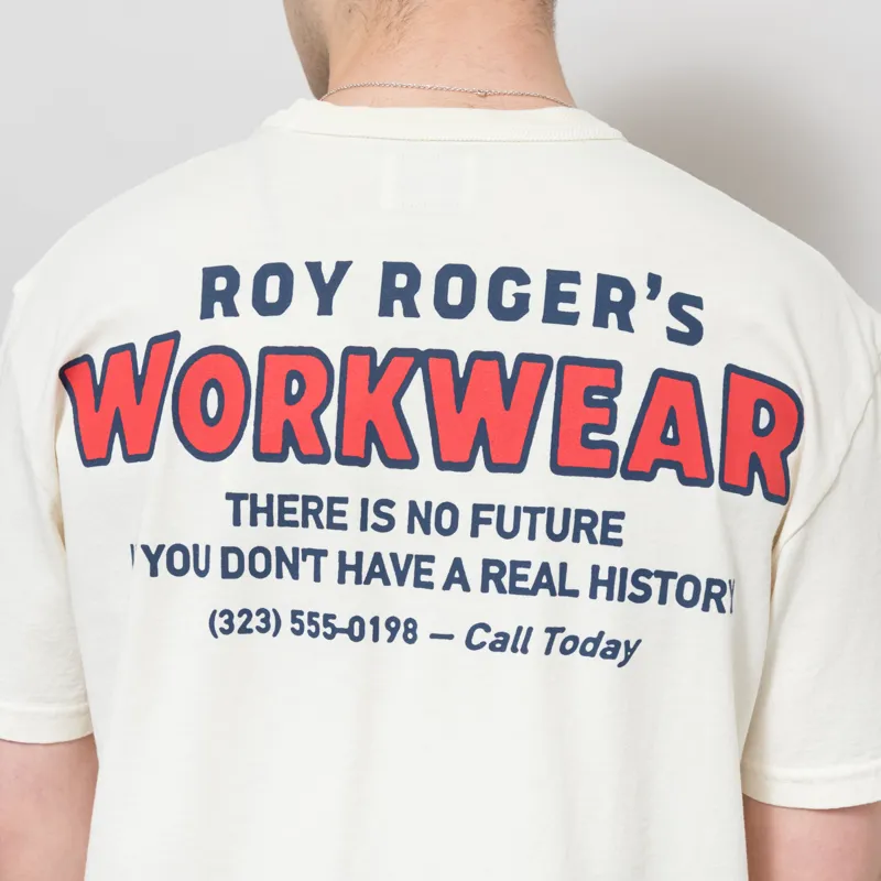 Roy Rogers Workwear Logo T Shirt Butter-3