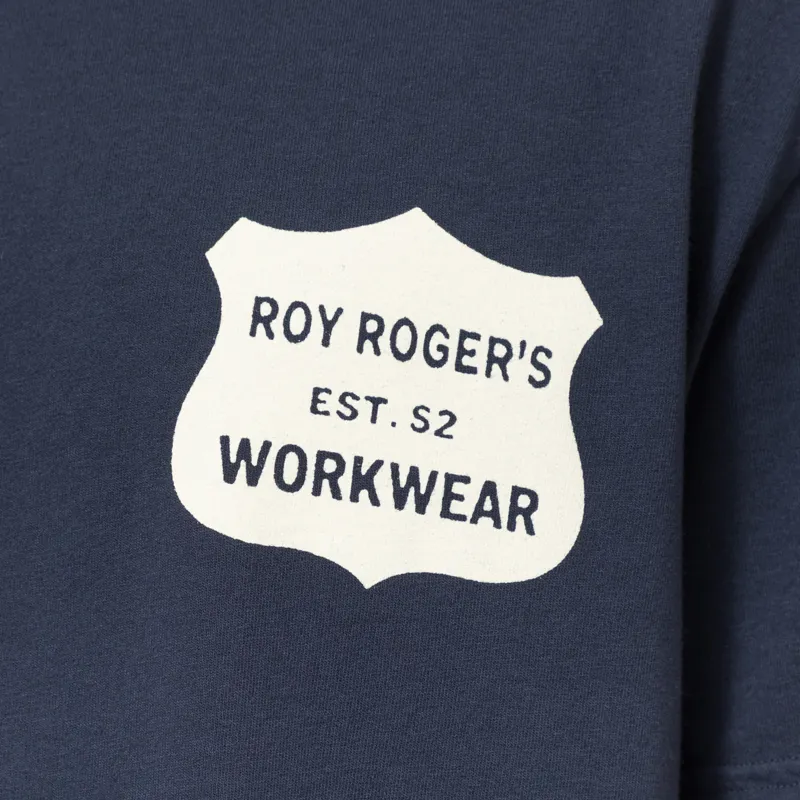 Roy Rogers Workwear Call Now T Shirt Navy-4