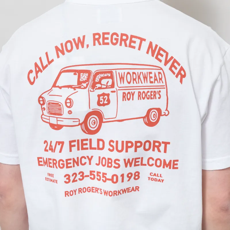 Roy Rogers Workwear Call Now T Shirt White-3