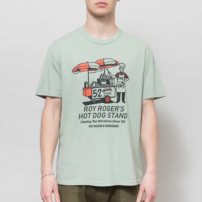 Roy Rogers Workwear Hotdog Stand T Shirt Sage