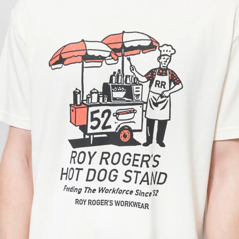 Roy Rogers Workwear Hotdog Stand T Shirt Butter-4