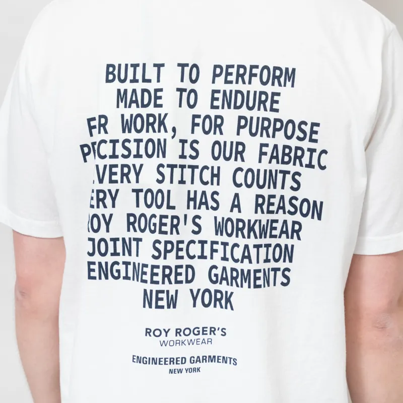 Roy Rogers Workwear x Engineered Garments Pocket T Shirt Off White-3