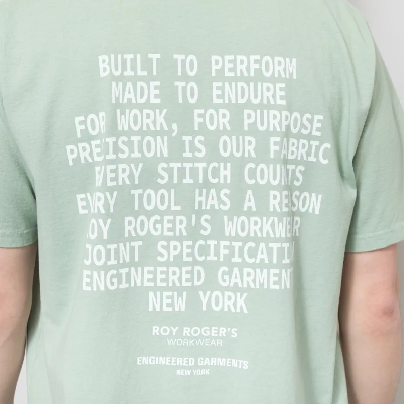 Roy Rogers Workwear x Engineered Garments Pocket T Shirt Sage-3