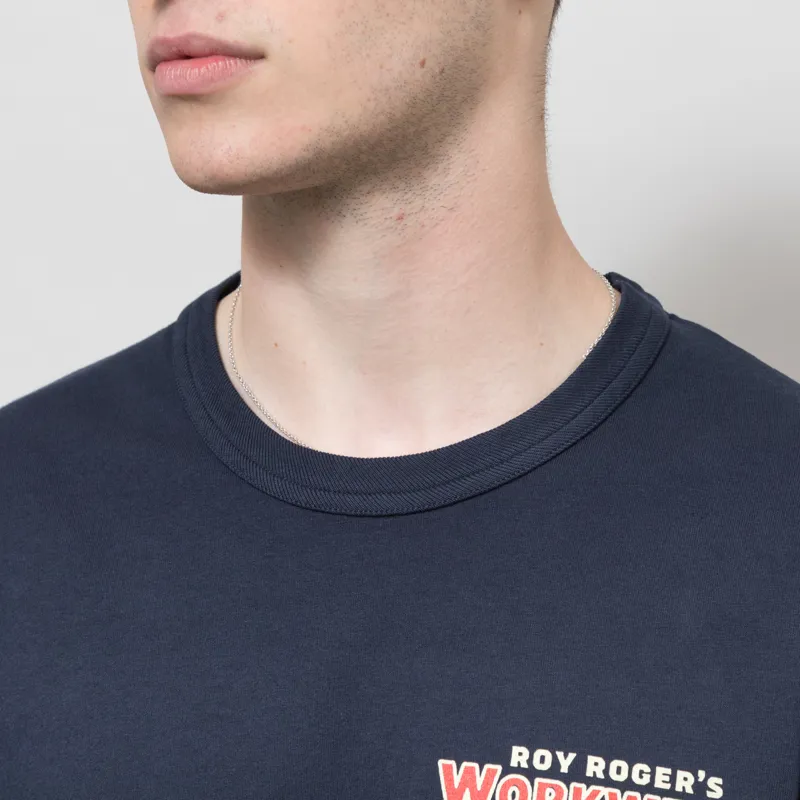 Roy Rogers Workwear Logo T Shirt Navy-2