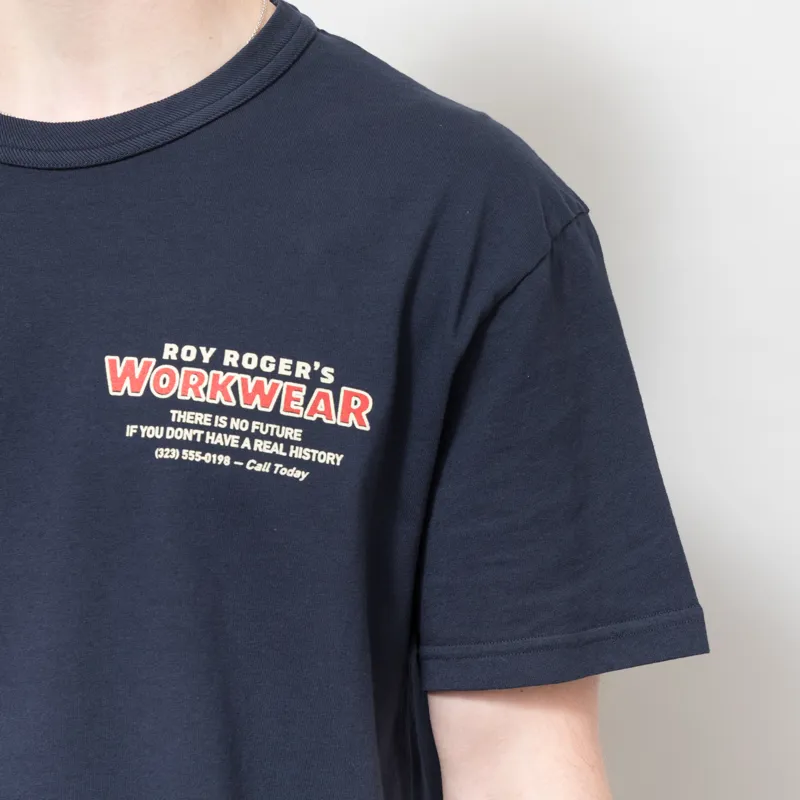 Roy Rogers Workwear Logo T Shirt Navy-4