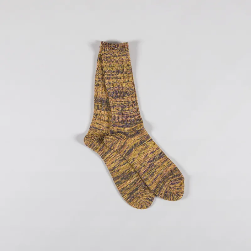 Anonymous Ism 5 Colour Mix Crew Socks Yellow
