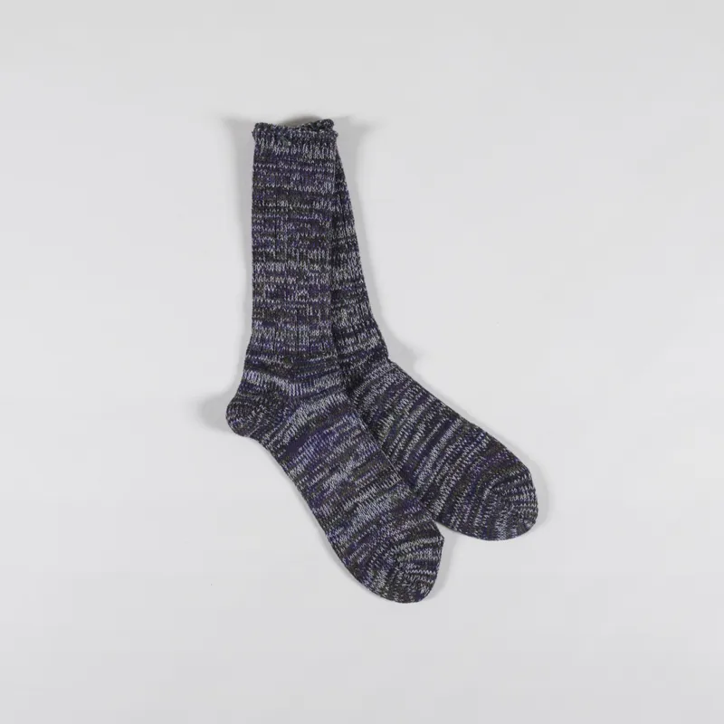 Anonymous Ism 5 Colour Mix Crew Socks Moss