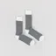 Anonymous Ism JQ Stripe Crew Socks Off White