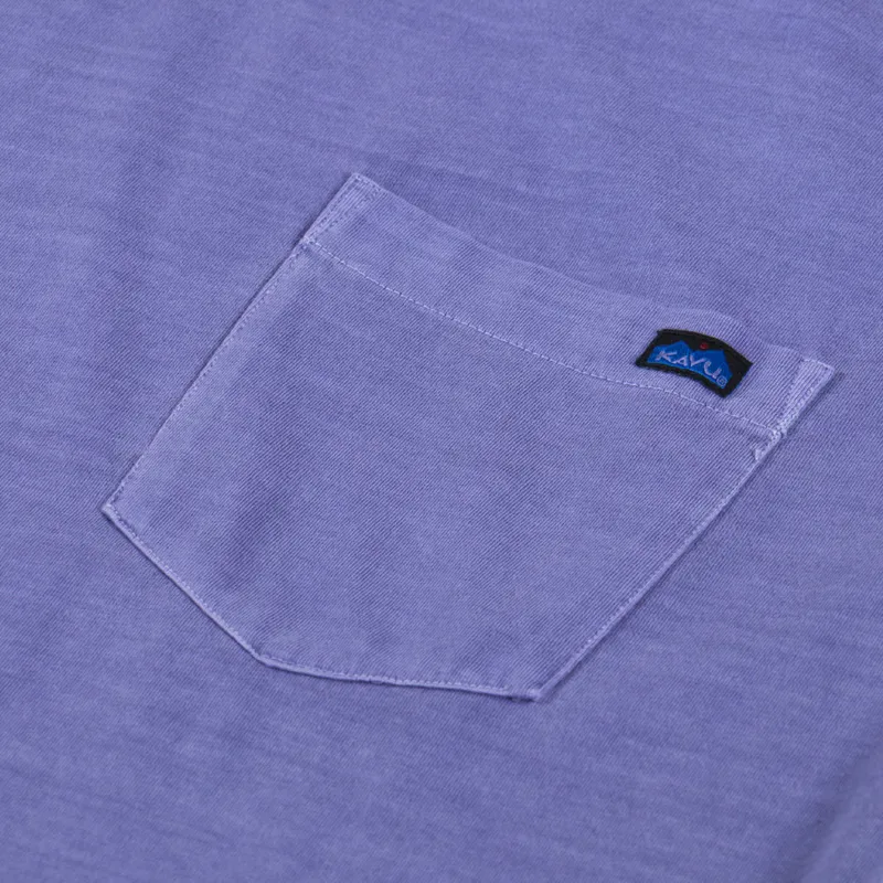 Kavu Side Bar T Shirt Blue Yonder-2