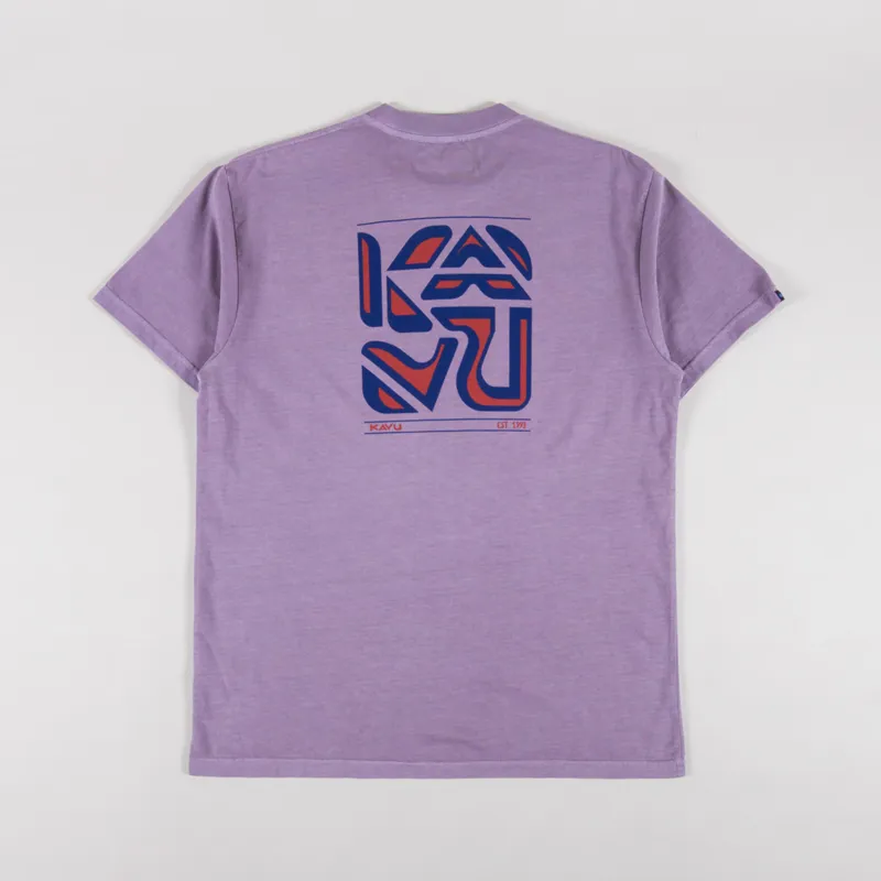 Kavu Cubed T Shirt Dusted Grape