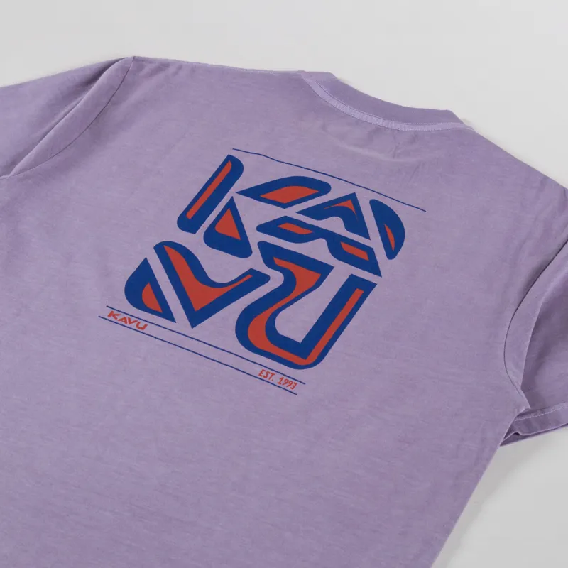 Kavu Cubed T Shirt Dusted Grape-2