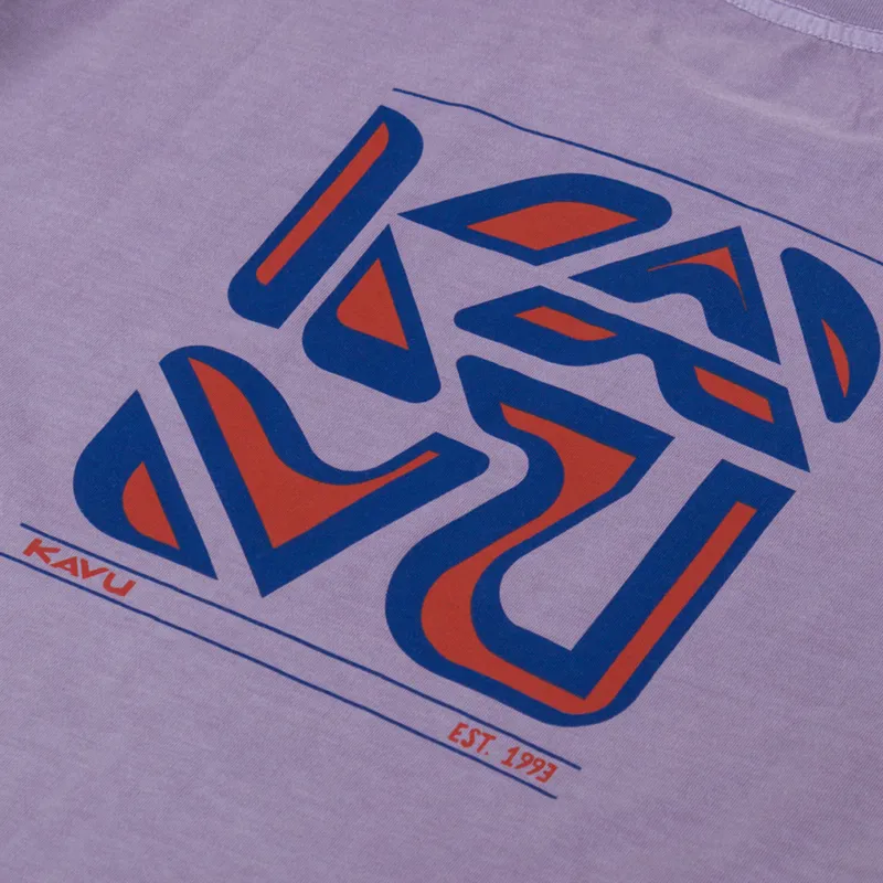 Kavu Cubed T Shirt Dusted Grape-4