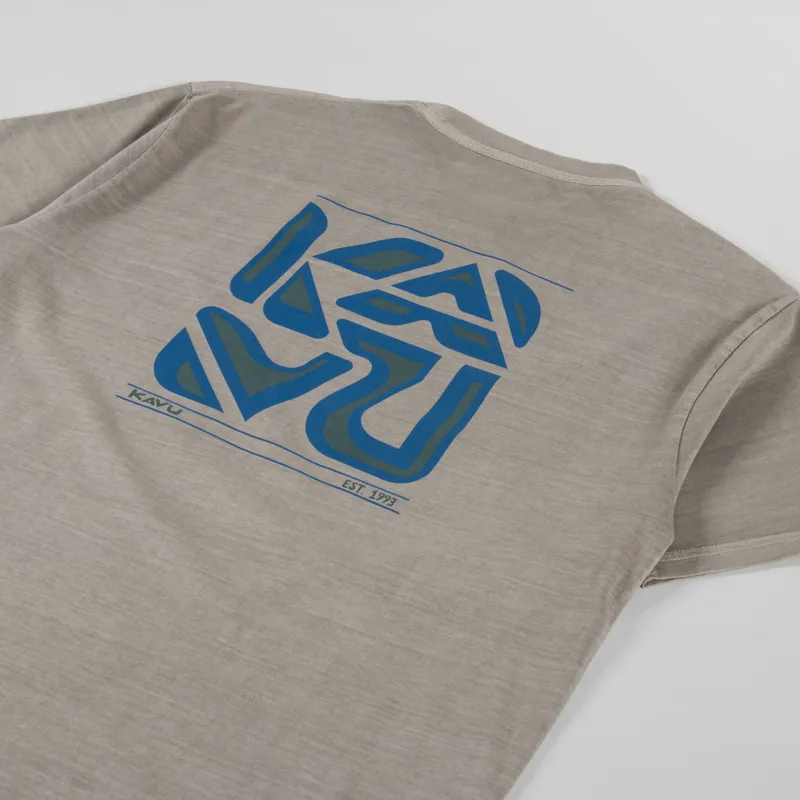 Kavu Cubed T Shirt Greige-2