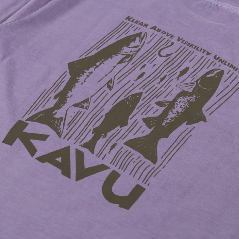 Kavu Salmon T Shirt Dusted Grape-4