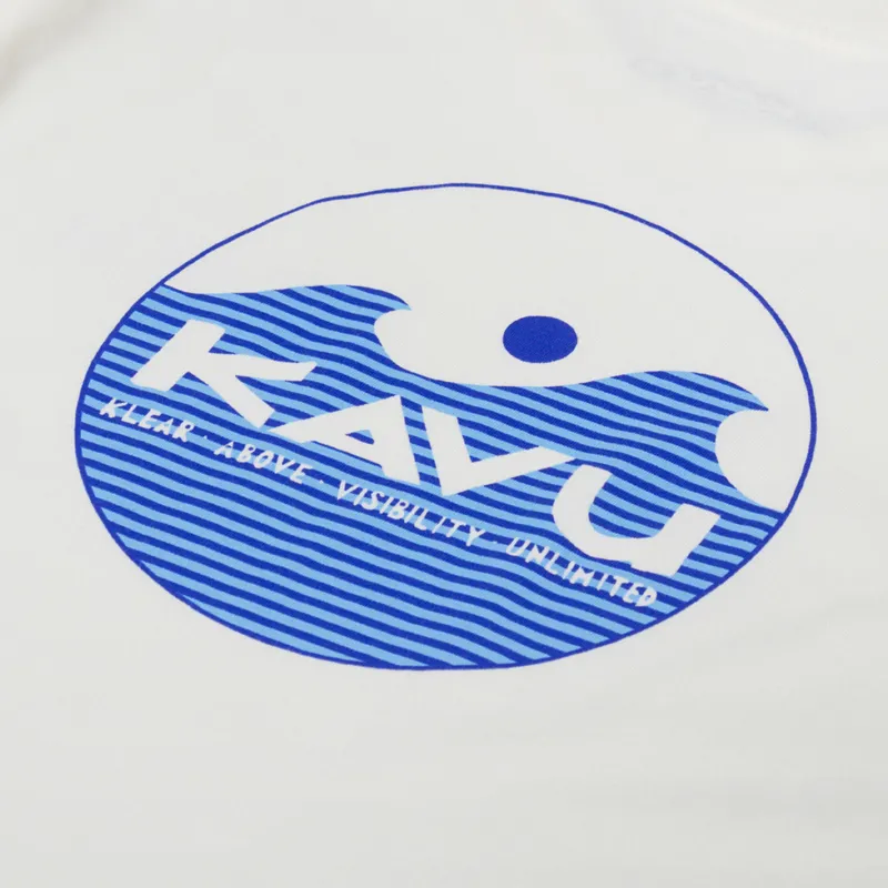 Kavu Waves T Shirt Off White-4