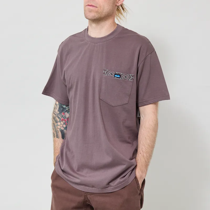 Kavu Pacific Pocket T Shirt Dark Grey-1