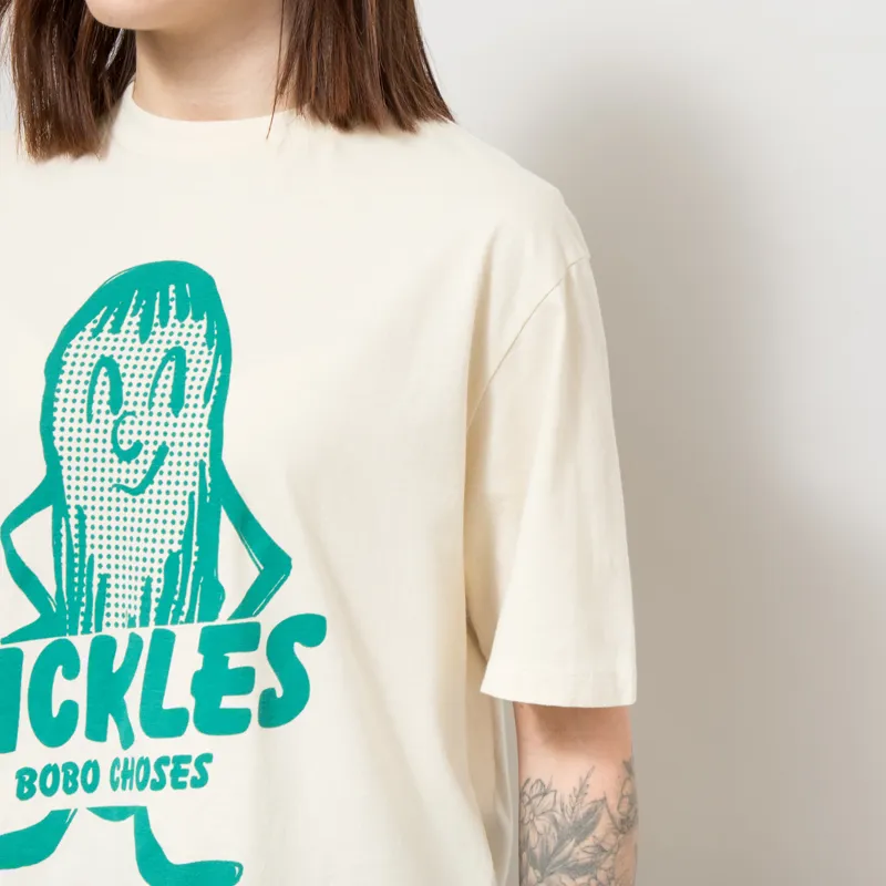 Bobo Choses Womens Mr Pickles T Shirt Off White-5