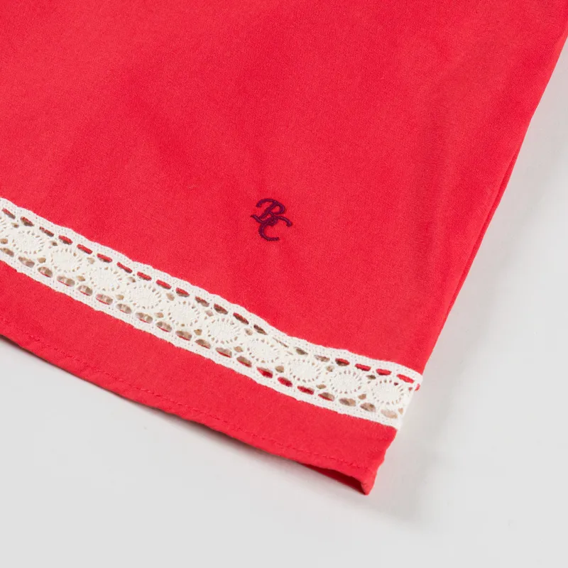 Bobo Choses Womens Contrast Trim Puff Sleeve Shirt Red-6