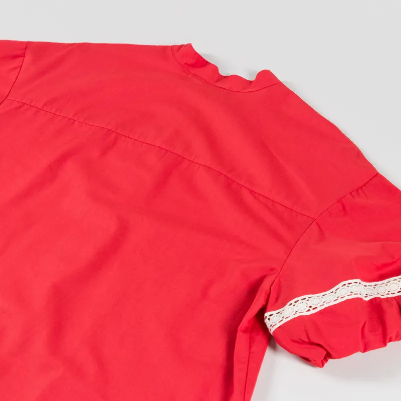 Bobo Choses Womens Contrast Trim Puff Sleeve Shirt Red-3