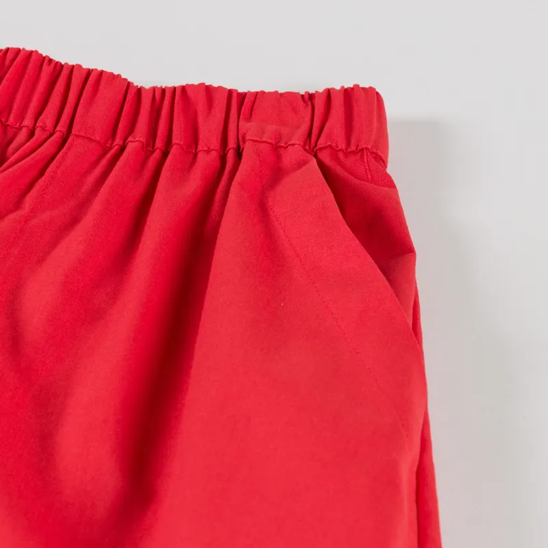 Bobo Choses Womens Contrast Trim Evase Skirt Red-4