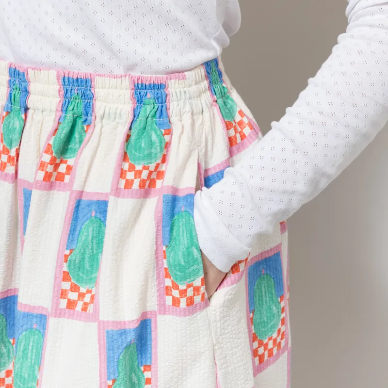 Bobo Choses Womens Simple Pear Pattern Evase Skirt Multi-3