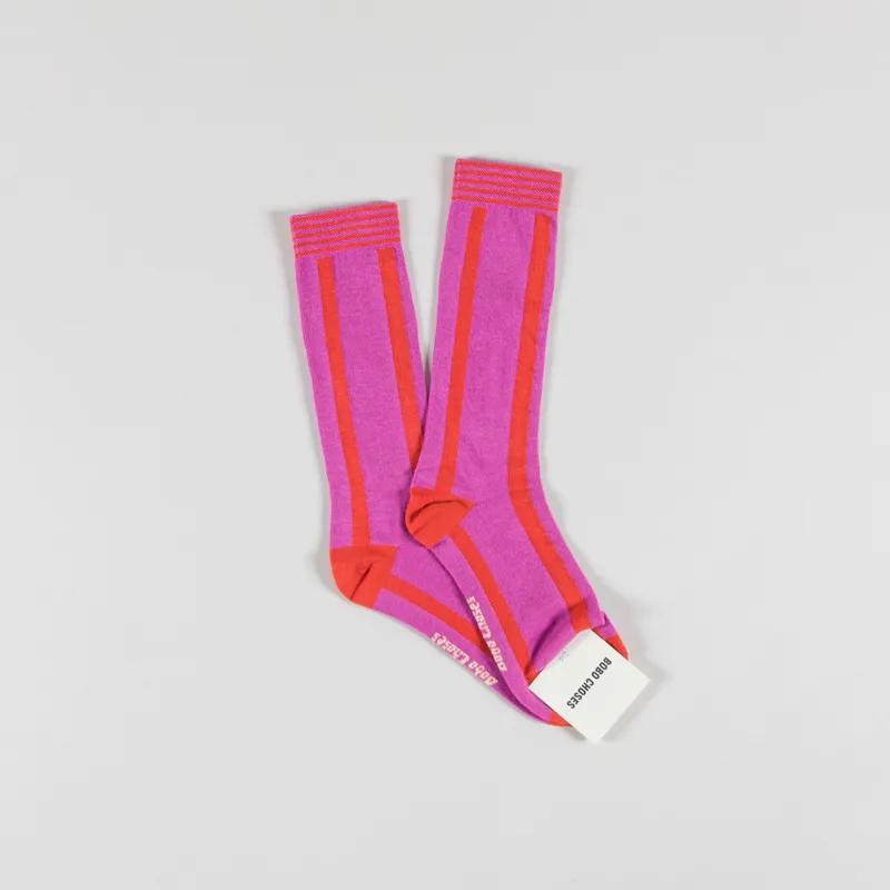Bobo Choses Womens Cotton Long Socks Pink