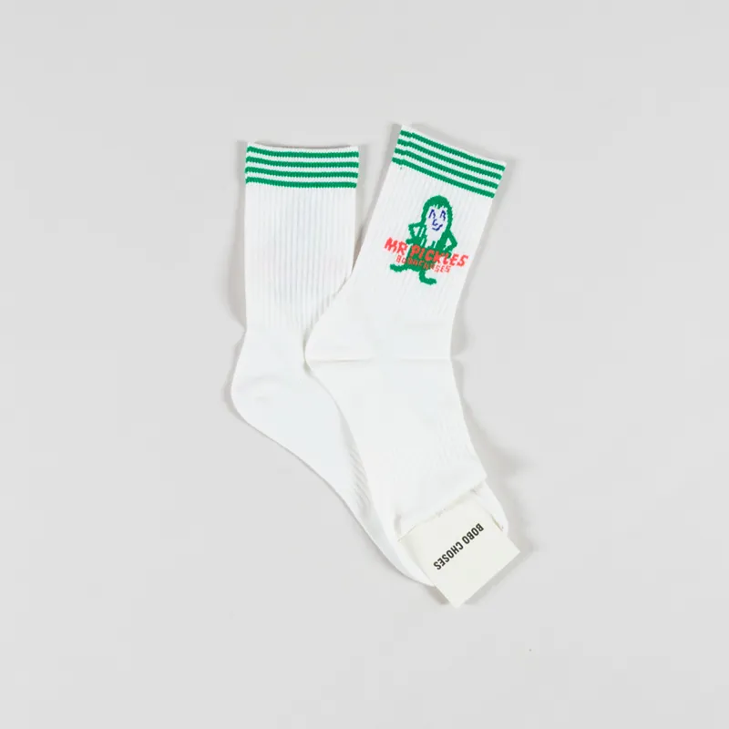 Bobo Choses Womens Pickles Short Socks White