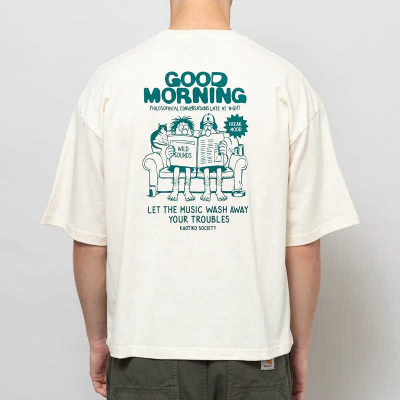 Kaotiko Good Morning T Shirt Ivory