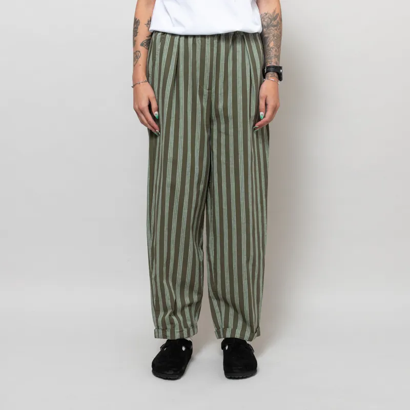 Indi And Cold Womens Baggy Elastic Pants Khaki