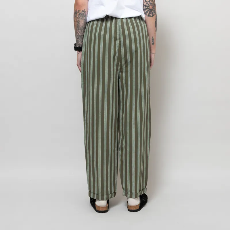 Indi And Cold Womens Baggy Elastic Pants Khaki-3