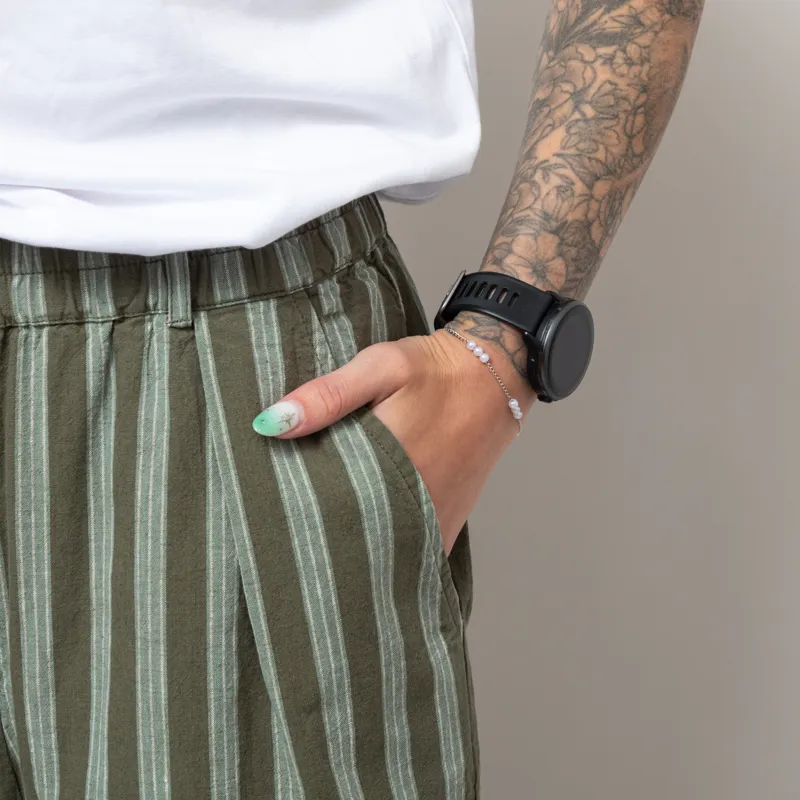 Indi And Cold Womens Baggy Elastic Pants Khaki-7