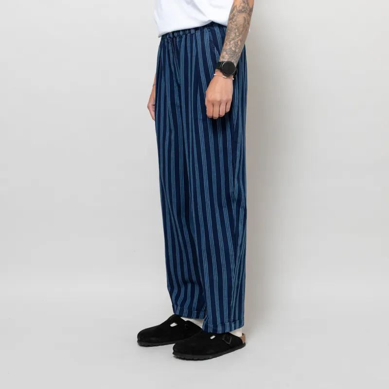 Indi And Cold Womens Baggy Elastic Pants Indigo-1