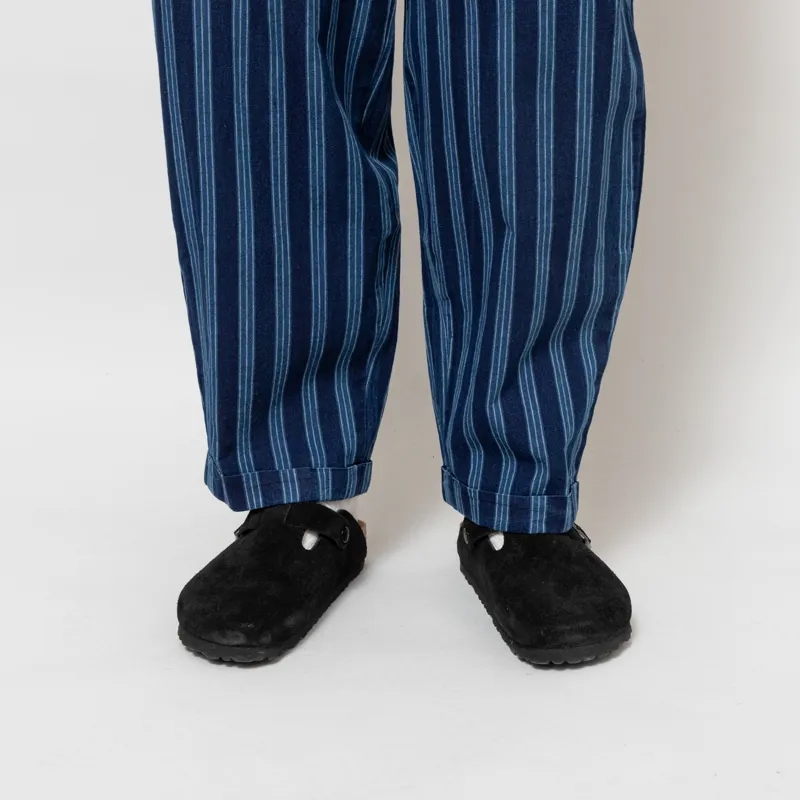 Indi And Cold Womens Baggy Elastic Pants Indigo-6