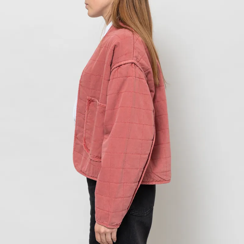 Indi And Cold Womens Quilted Kimono Jacket Raspberry-2