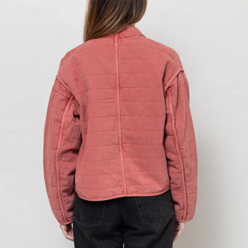 Indi And Cold Womens Quilted Kimono Jacket Raspberry-3